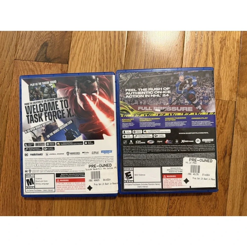 PS5 Video Game‎ Lot 2 Games Suicide Squad Kill The Justice League NHL